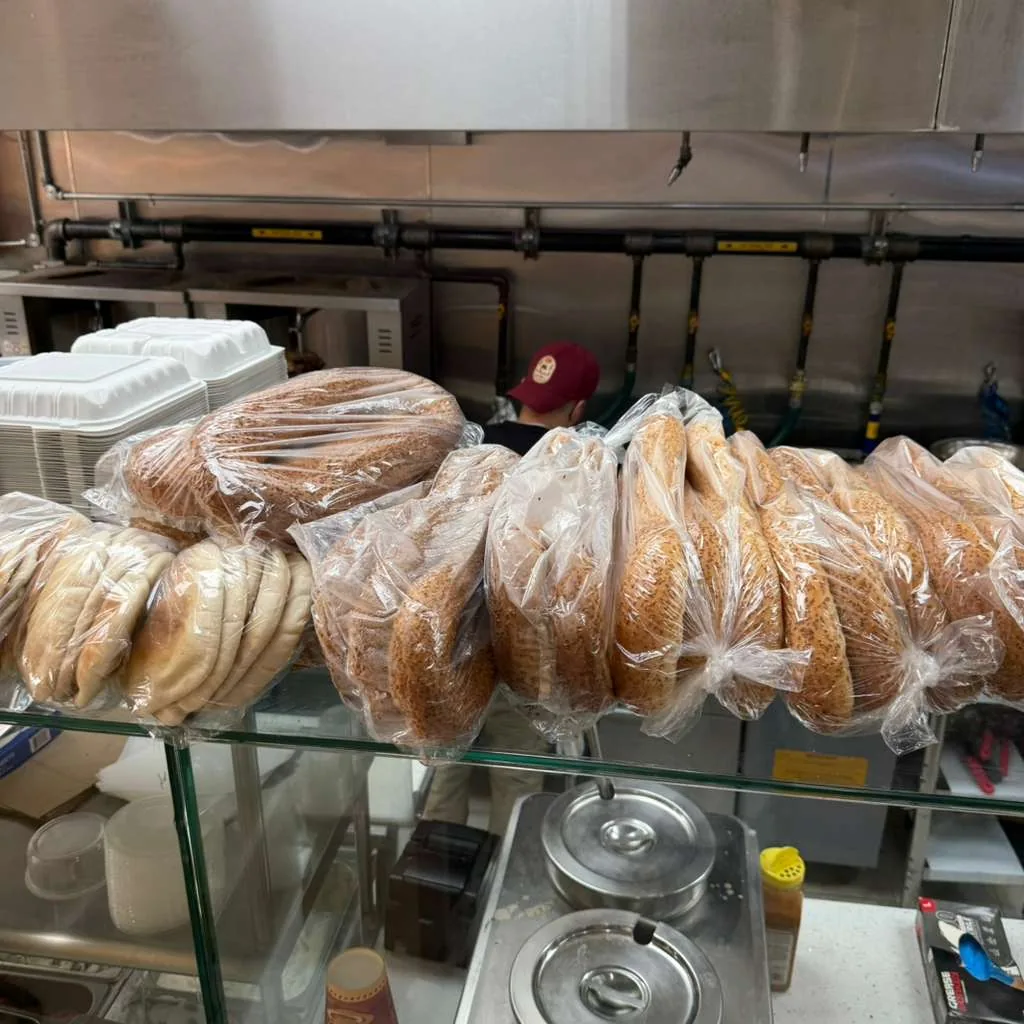Fresh pita bread and Jerusalem bagels