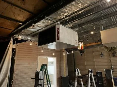 Reznor unit heater installation for commercial and residential heating