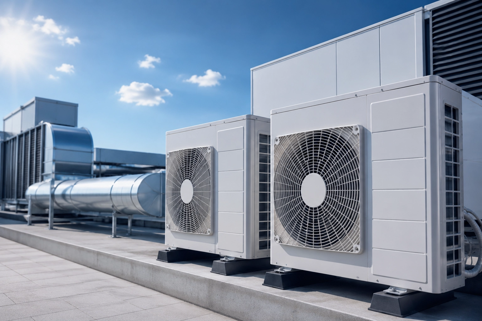 HVAC technician servicing a wall-mounted air conditioning unit