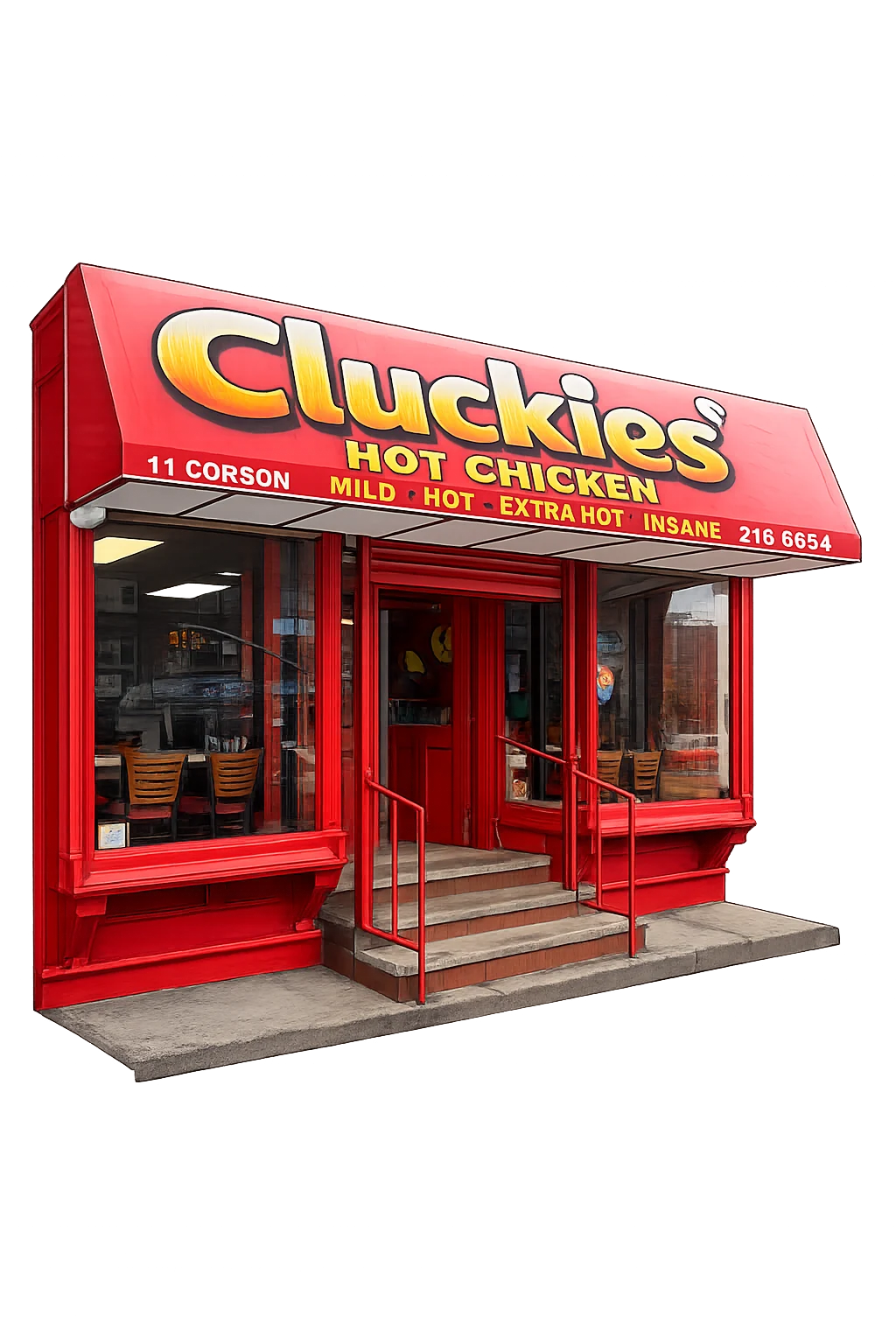Cluckies storefront exterior